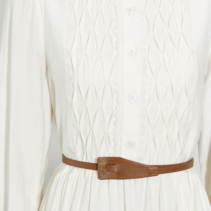 French Design Long-Sleeve Midi Dress