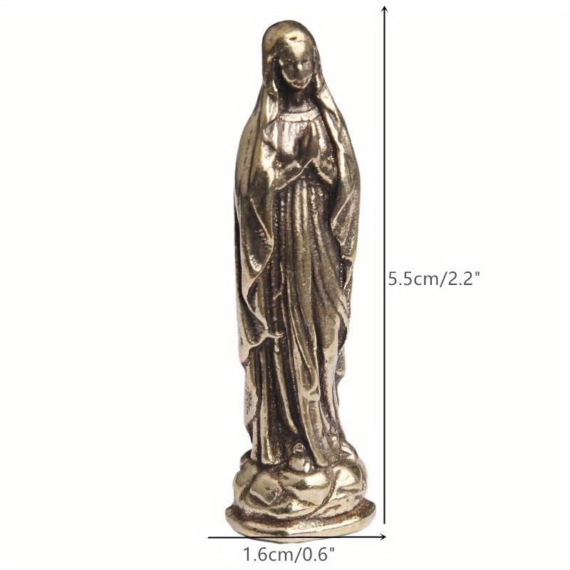 Čistá měď Vintage Figurky Panny Marie Klíčenky Přívěsky Mosaz Svatá Matka Náboženství Víra Buddha Klíčenky Závěsy