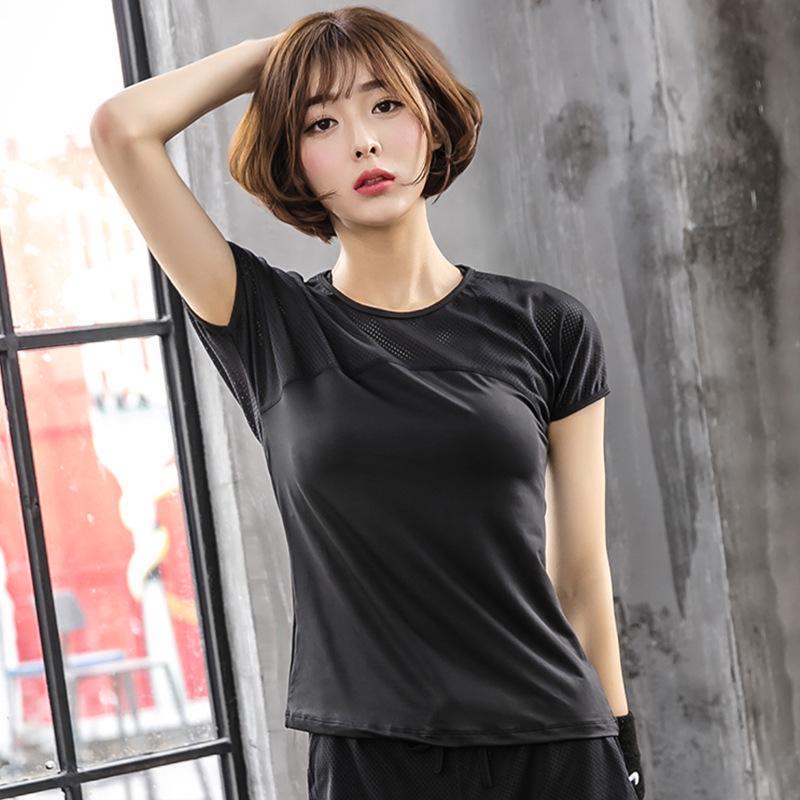 Women's Quick-Dry Yoga Set: Hollow Out Top with Short Sleeves and Tight Pants - 3-Piece Summer Fitness Outfit