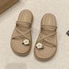 Butterfly Cover Toe Cool Slippers Women's Wear 2025 New Summer Versatile Flat-bottomed Vacation Casual Beach Flip-flops
