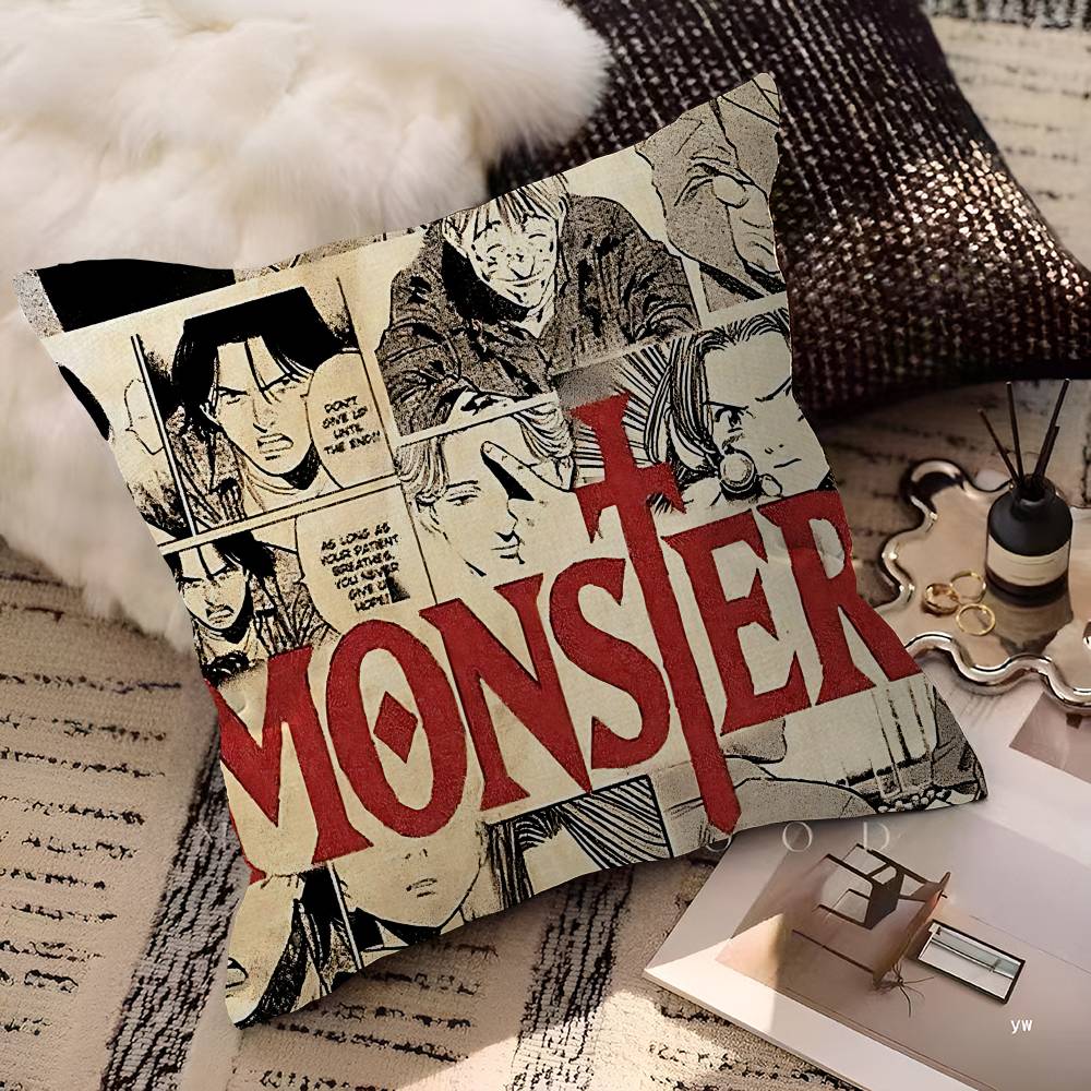 N-Naoki Urasawa S Monster Cushion Cover Inches Farmhouse Decor Home Throw Pillow Covers For Couch Decorations
