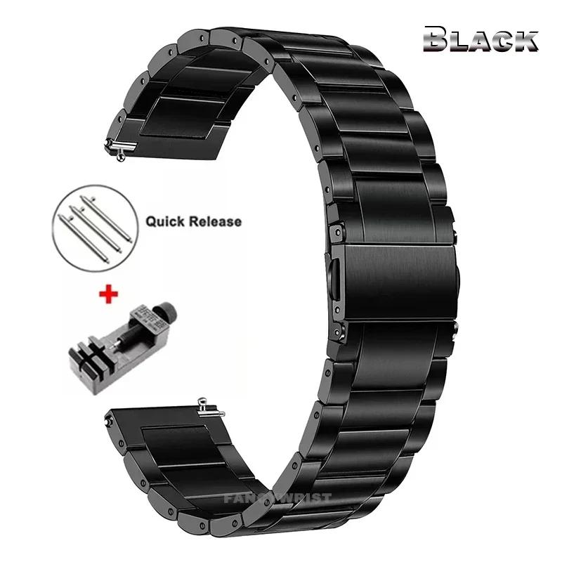 22mm Titanium Strap for Huawei Watch 5 46mm GT5 3Pro GT4/4Pro Band for Samsung Galaxy Watch 3 45mm Gear S3 Luxury Metal Bracelet