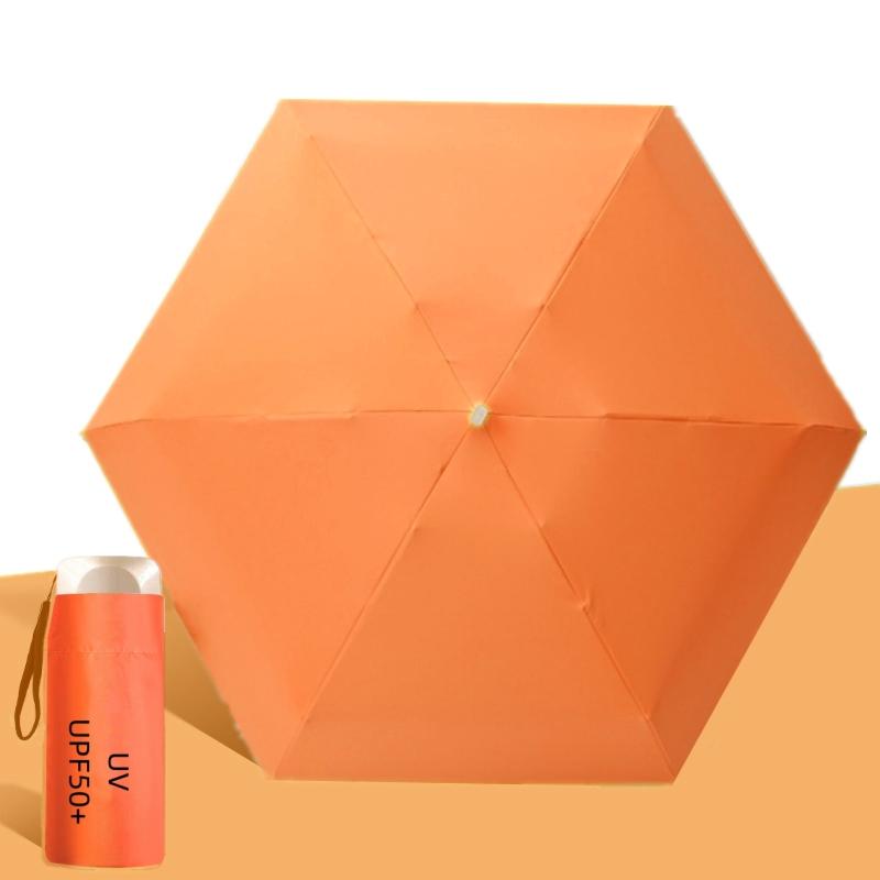 Parasol UPF50+ Mini Kieszonkowy Parasol Przeciwsłoneczny Przenośny Winyl Składany Deszczowy Podróżny Parasol Ochrona UV Parasol Kapsułkowy