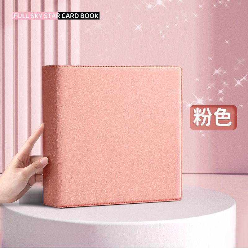Sunwood Sparkling PU Binder A4/A5 Kpop Photocard Collect Book Large Capacity Card Holder Macaron PU Leather Idol Photo Album