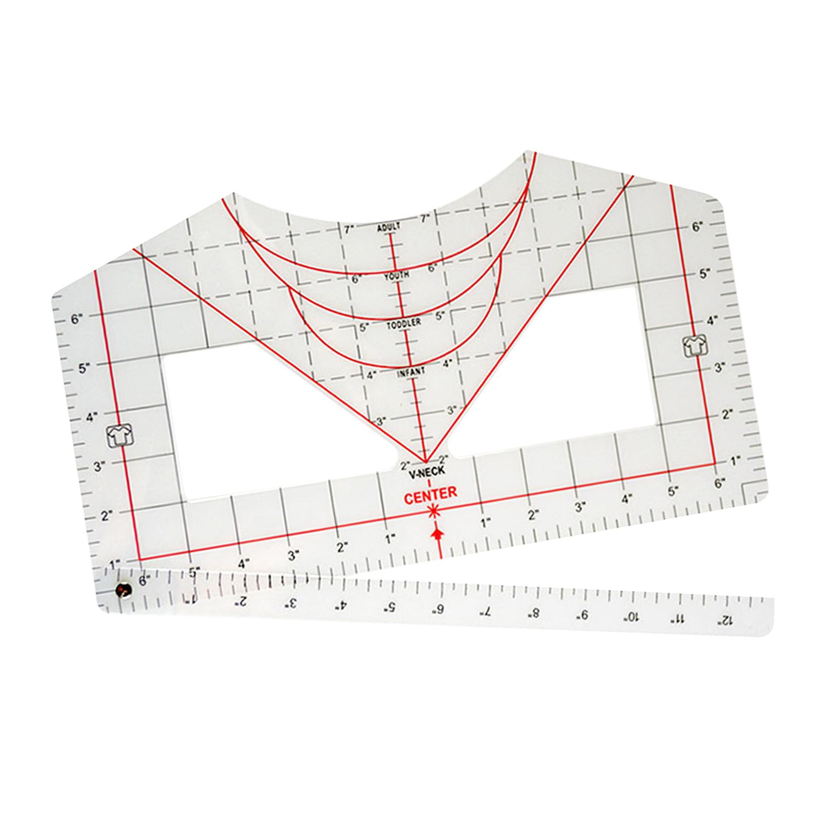 

T-shirt Ruler Guide Practical PVC Shirt Measurement Tool for Vinyl Placement to Center Designs DIY Printing Heat Press Htv Vinyl чистий