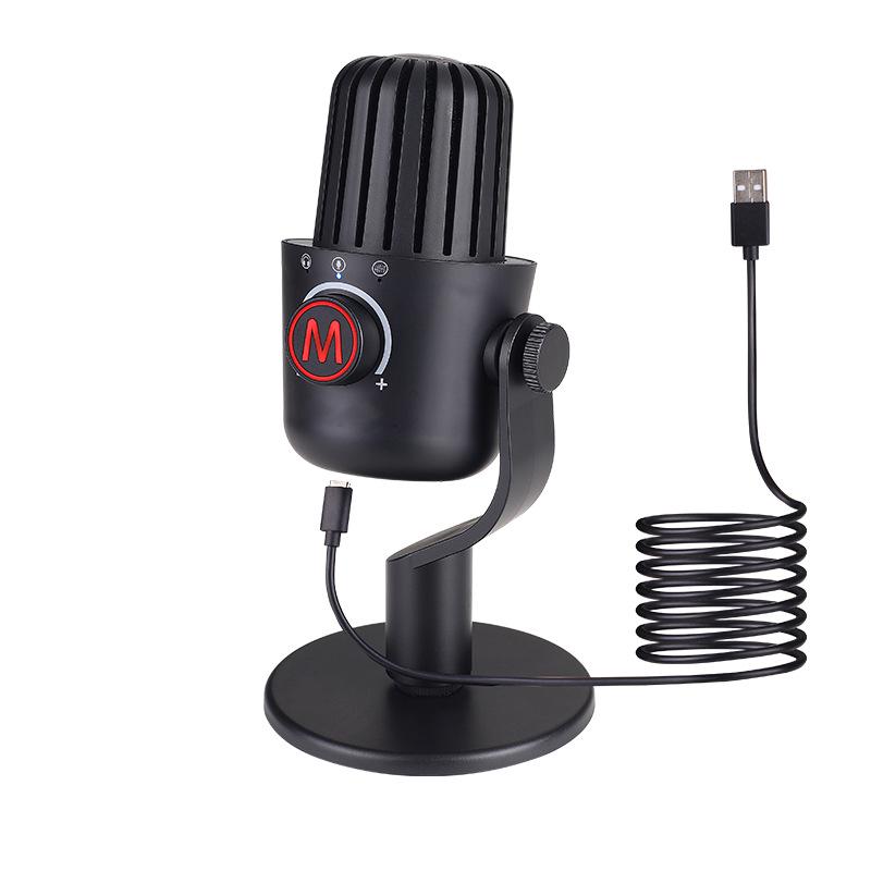 USB Condenser Microphone for Recording, Gaming, Streaming, Singing - Desktop Mic for PC and Mobile Phone.