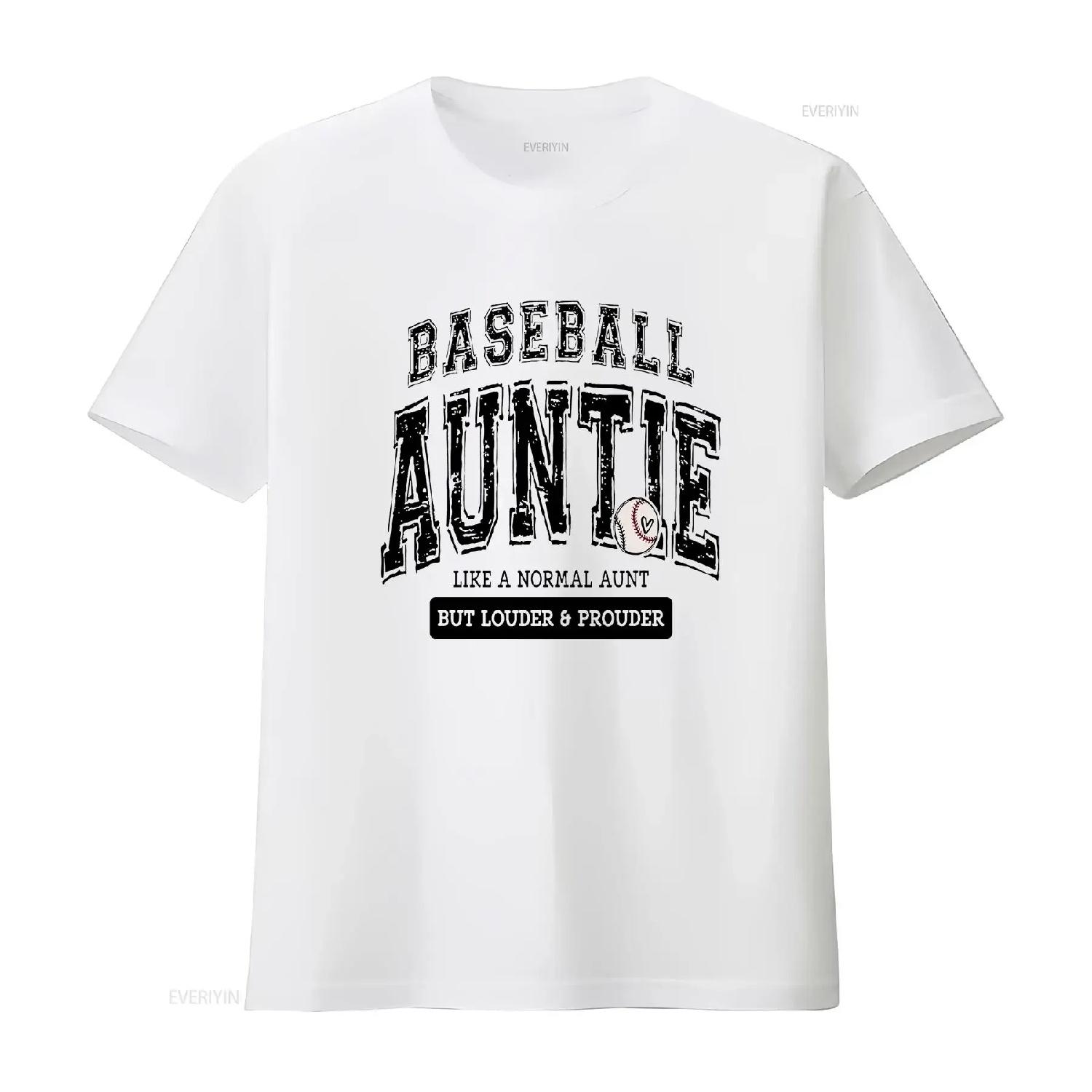 Baseball Auntie Matching Aunt Loud Proud Family Player Game T shirt vintage Washed Breathable Unisex Top For Everyday Wear XXXXXL белый 1590₽
