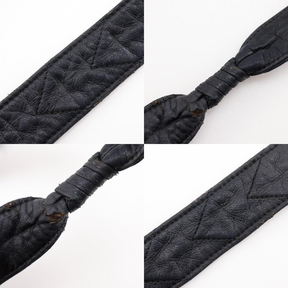 CHANEL Chevron COCO Mark Shoulder Bag V stitch vintage black lambskin Women Used