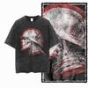 Katoen Gewassen Verweerd Grote Maat Vintage Grafisch T-shirt Heren Anti Oorlog T-shirt Vrede Geen Oorlog Grafische Print Katoen T-shirt G