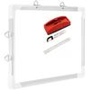 Eclet Non Magnetic 1 X1 Feet Double Sided White Board and Chalk Board Front Side Whiteboard Marker Surface and Back Side