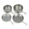 Titanium Cooker Set Cookware Camping Outdoor Mountain Climbing Disaster Prevention [Belmont] BM-037 4-piece (M) (with Case)