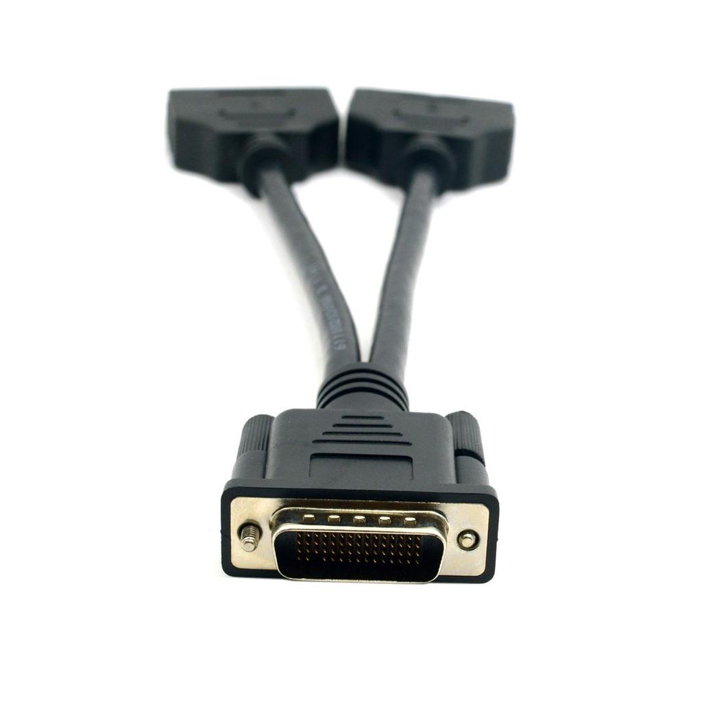CY Male To Dual DVI Female Splitter Extension Cable for Graphics Cards Monitors DMS-59 24+5 &