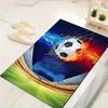 1Pc Soccer Ball Flames Rug, Office Carpet Indoor Outdoor Doormat, Non-Slip Soft, Living Room, Christmas Halloween Gift M929348
