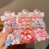 10 Pcs Children'S Hair Bands Pink Cute Kt Cat Bowknot Hair Accessories Baby Small Rubber Bands Hair-Friendly Girls Hair Ties