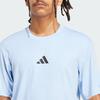 Adidas Slim Fit Crew Neck Short Sleeve T-Shirt Men Tops Blue JV9713