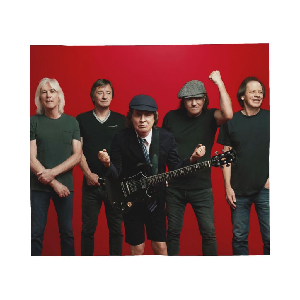 AC DC Heavy Metal Band Blankets Flannel Autumn/Winter  Portable Lightweight Throw Blankets for Sofa Car Bedspread