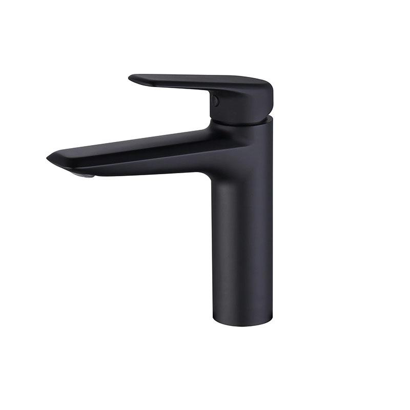 Brushed Gold/Gray Brass Bathroom Faucet Fashion Deck Mount Hot and Cold Water Mixer Basin Faucet White Single Hole Sink Tap