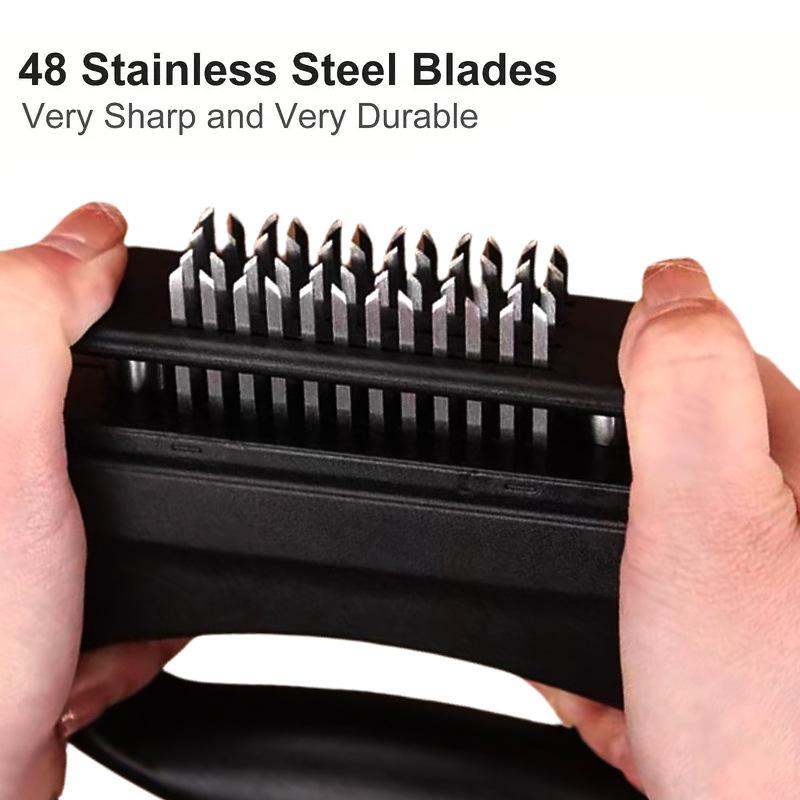 1PC Retractable Stainless Steel Meat Needle Softener Tenderizer 48 Blades Kitchen Cooking Steak Hammer Pounder Tools Meat Beater