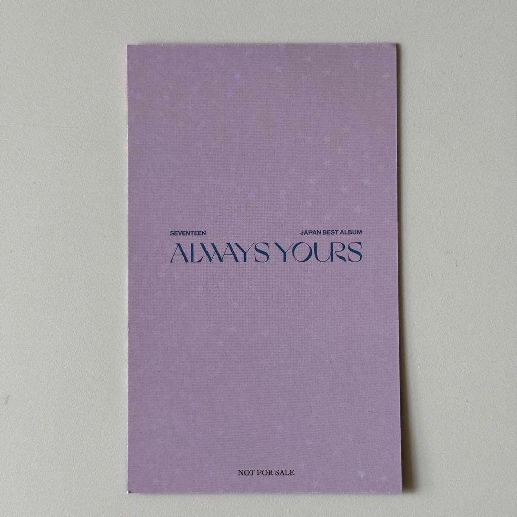 [USED] SEVENTEEN ALWAYSOURS SEVENTEEN Trading Card Minghao