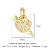 Bee Butterfly Copper Cubic Zirconia Heart Lock Love Charm Women Sun Star Necklace Pendant DIY Jewelry Charms