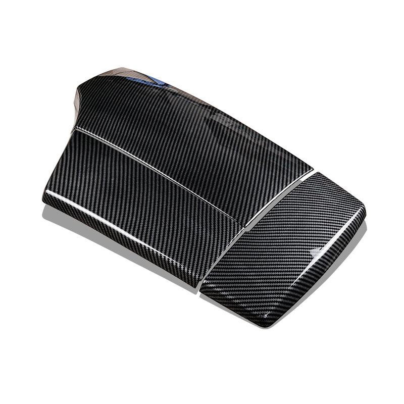 For BMW 5 Series E60 Car Armrest Latch Cover Carbon Fiber Center Console Arm Rest Storage Box Lid Cover Black чёрный