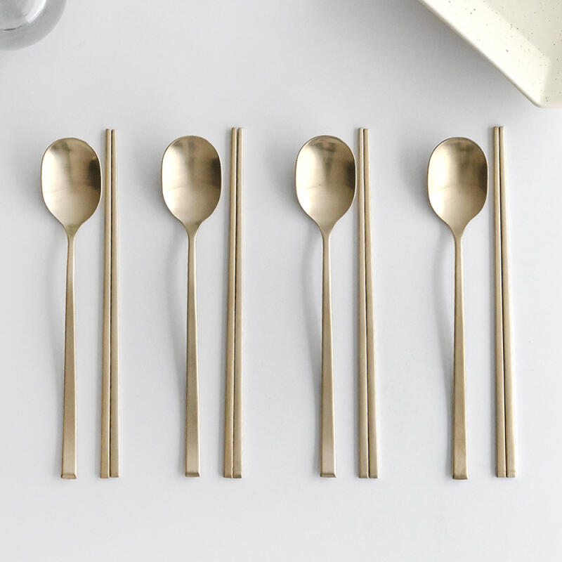 Nicott Here 1-Person Cutlery Set Champagne Gold