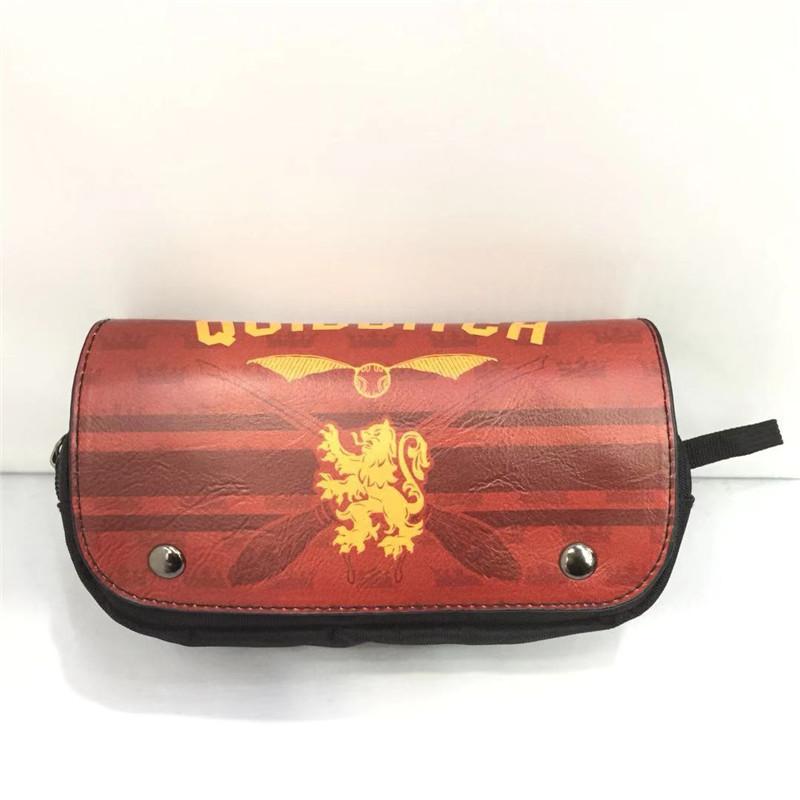 Harry Potter Zip Wallet Men Women Pu Leather Animal Pattern Card Compartments
