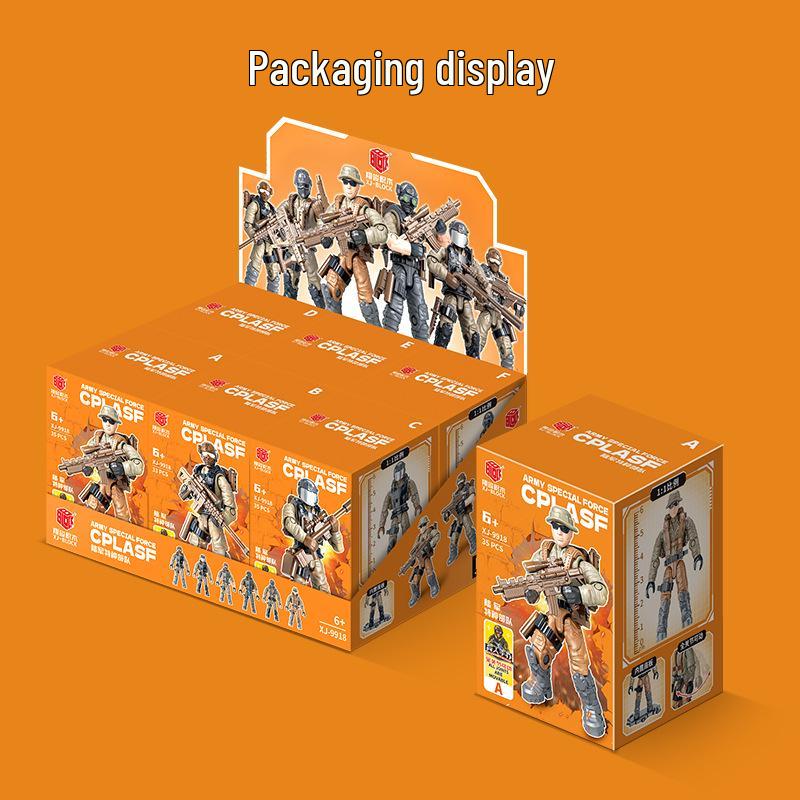 Movable Military Minifigure Building Blocks for Boys