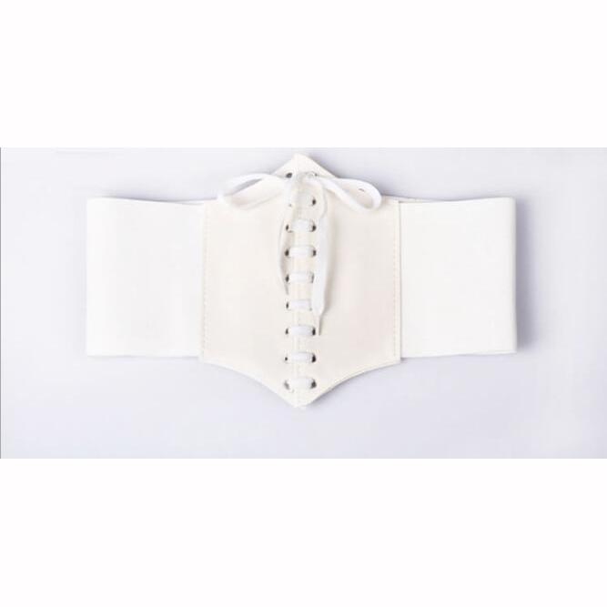 Wide Pu Leather Slimming Body Belts for Women Elastic High Waist Belts 1pc