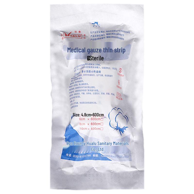 Hualu Sterile Cotton Gauze Bandage Roll - Medical Wound Dressing & Fixation