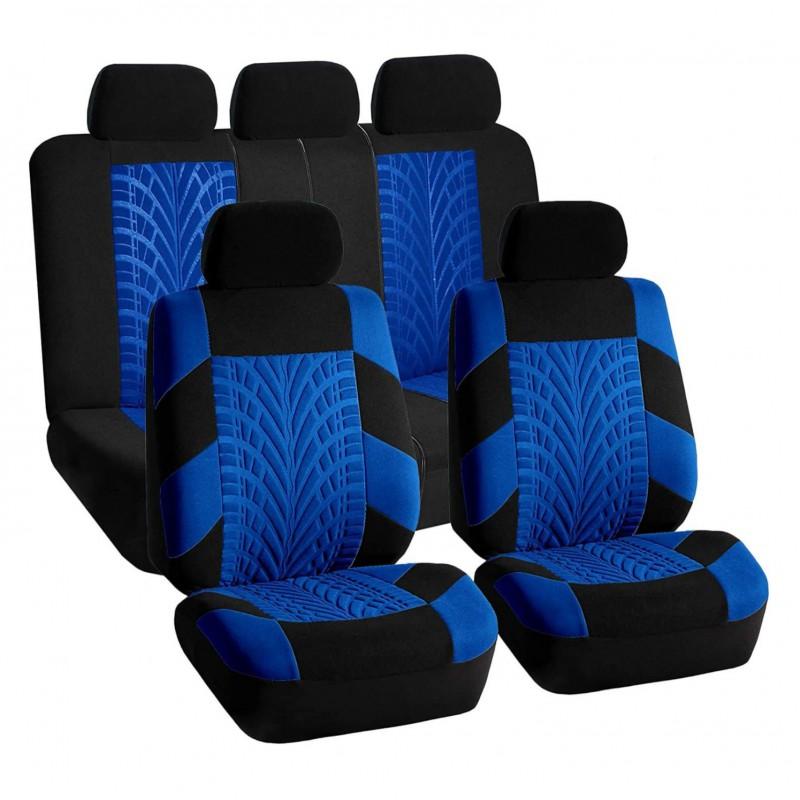 Universal 4-Season Breathable Car Seat Covers Set With Ventilated Tire Edge Trim Sedan SUV