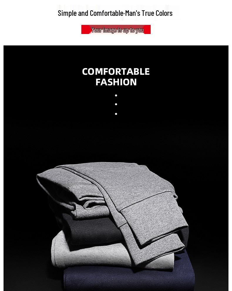 Pánské zeštíhlující podzimní/zimní kalhoty z bavlny a vlny Langsha