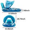 PVC Inflatable Floating Bed with Sunshade Inflatable Water Sleeping Bed Floating Lounger Air Mattress for Pool Party Water Toys