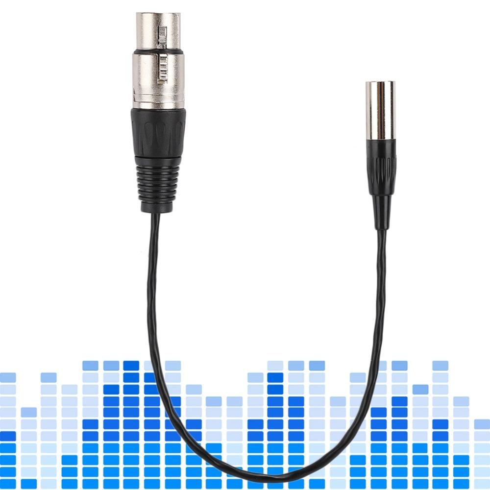 Copper Wire Mini XLR 3pin To XLR 3pin Female Aluminum Foil Shielded Microphone Cable  Daily Use