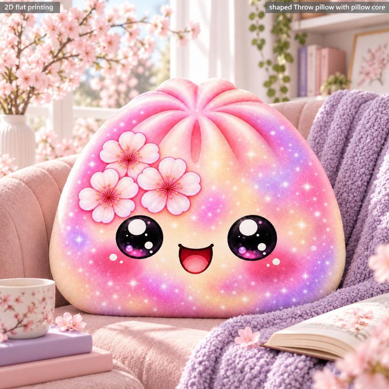 Kawaii Galaxy Dumpling Pillow Starry Bao Cushion Cute Space Throw Pillow Shaped Stuffed Floor Cushion For Home Decor Gift