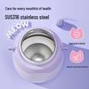 HAERS Cute Cat Paw Belly Vacuum Insulated Straw Bottle 800ml