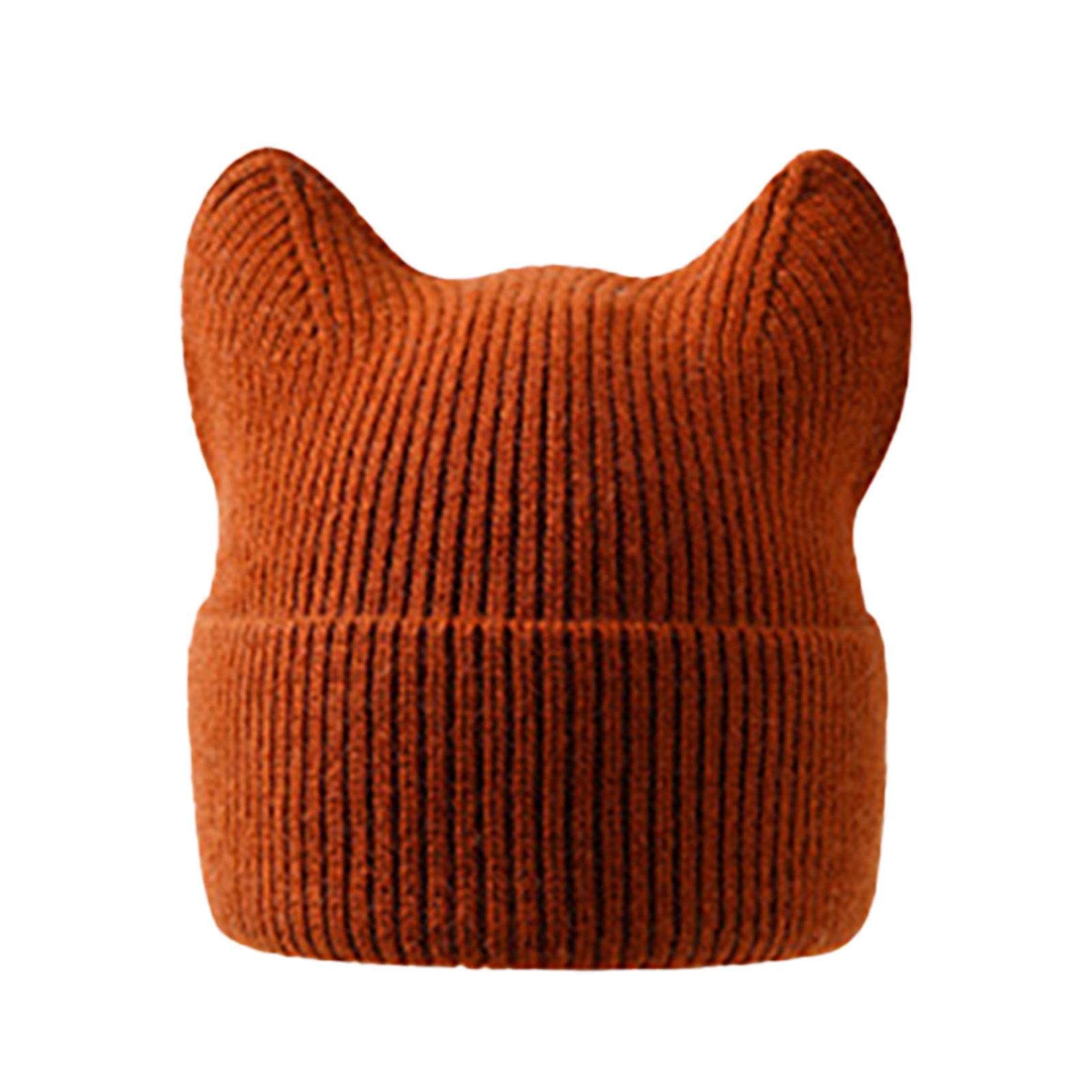 

Fashionable Winter Hat Casual Ear Flap Hat Thermals Knitted Hat Cartoon Pattern for Autumn And Winter оранжевый