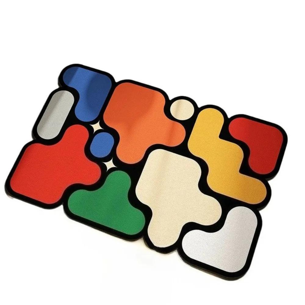 40x60cm Fast Drying Diatomaceous Earth Bath Mat Absorbent Non Slip Bathroom Toilet Floor Mat Easy Clean Puzzle Decor Bath Mat