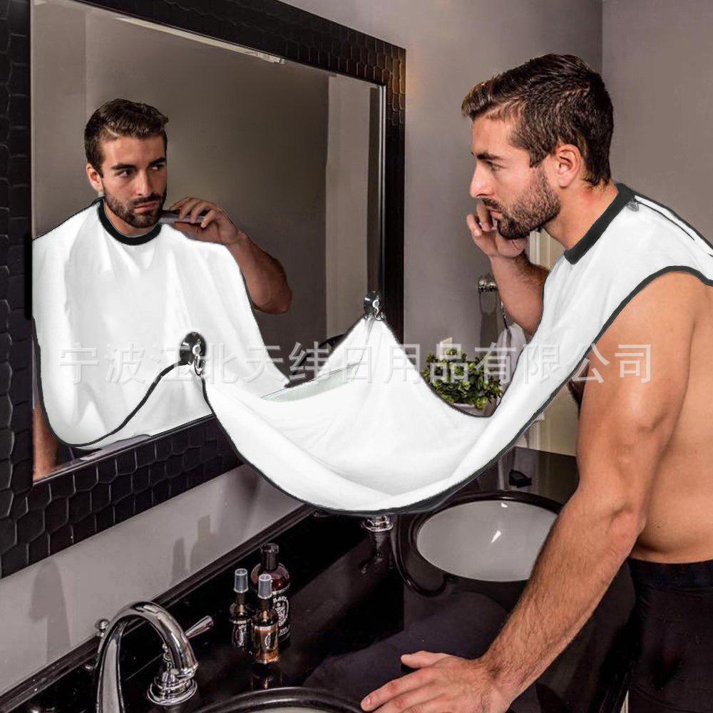 Shaving Bib with Storage Bag & 4 Suction Cups – Beard Styling Apron