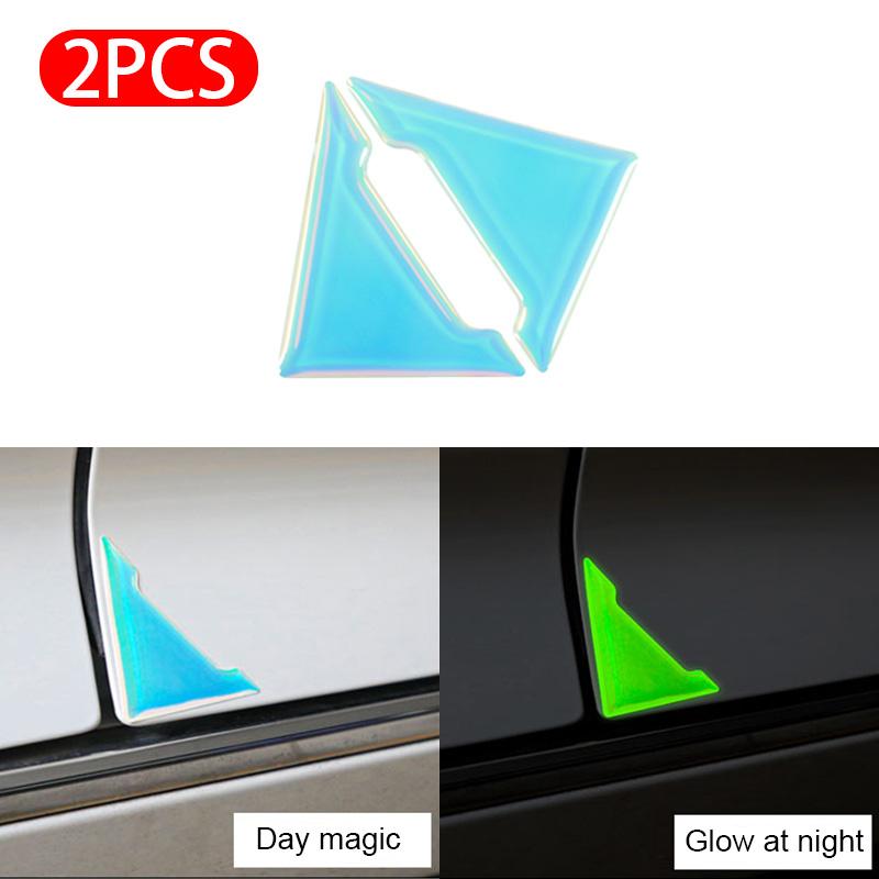 

SEAMETAL Защитная наклейка на угол двери автомобиля, противоударный светящийся силиконовый протектор автомобиля, антицарапающая угловая пленка, аксессуары