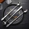 Stainless Steel Long Handle Ice Tea Teaspoon Cocktail Stirring Tool Mixing Stirrers Bar Spoon