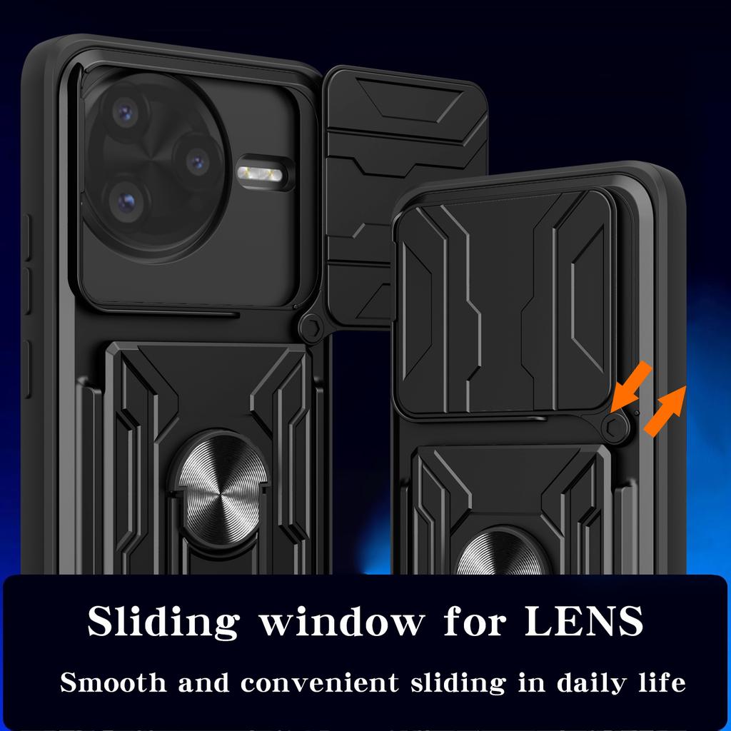 For Xiaomi Poco F7 Ultra 5G Case PC+TPU Kickstand Phone Back Cover with Camera Slider