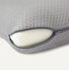 Amazon Basics Compact Memory Foam Camping Pillow with Cover and Storage Bag, 42 X 24cm, Gray, Rectangular