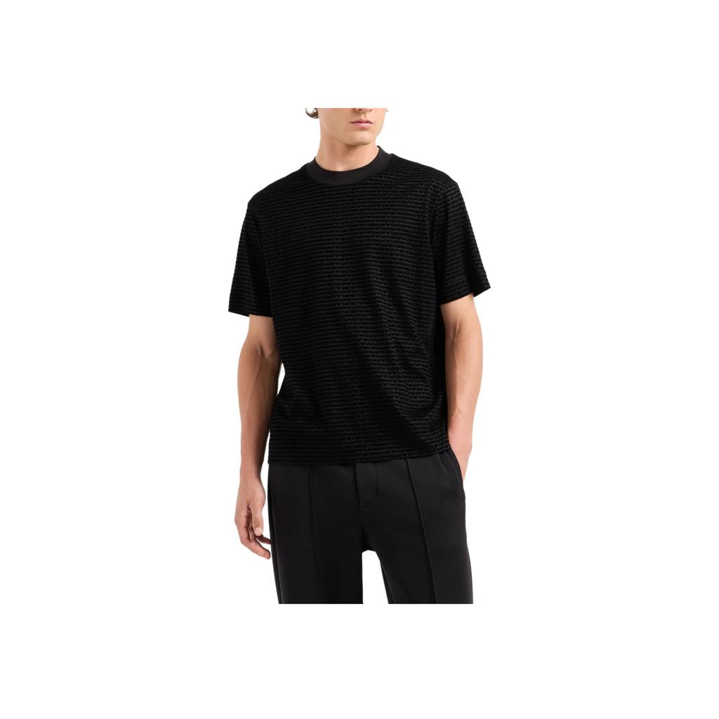 Emporio Armani Ss24 Logo Print Crew Neck Short Sleeve T-Shirt Men Tops Black 6D1TD5-1JOSZ-0999