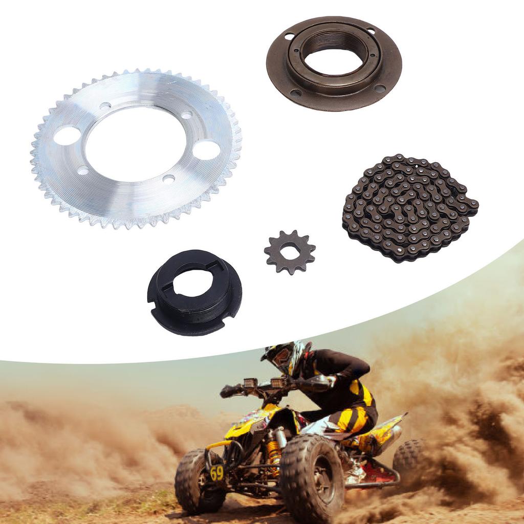 25H 82 Links Chain 25H 10mm Hole 11T Sprocket 55T4 Hole Sprocket Flywheel Adapter Set for Motorcycles ATVs