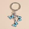 Cute Colorful Butterfly  Enamel Flying Animals Key Chains For Women Girls Accessorie Handmade Jewelry Bag Charm