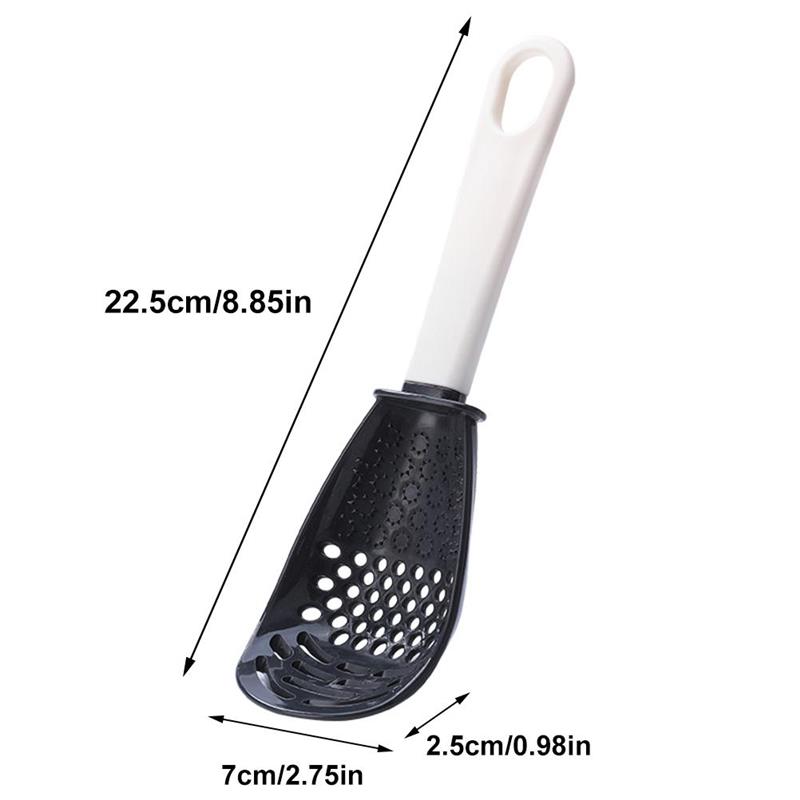 Strainer Scoop Multifunctional Heat-resistant Hanging Hole Innovative Potato Garlic Press Colander Spoon for Kitchen Cooking