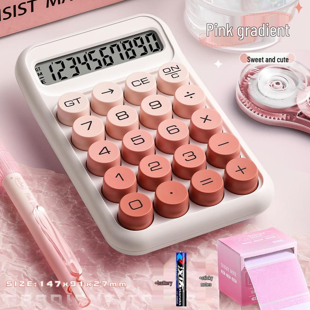 Gradient Goddess Multifunctional Office & Exam Calculator with Flexible Keyboard