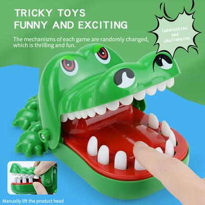 Hand beißendes kleines Krokodil Spielzeug Finger beißen Kinder Schreibtisch Eltern-Kind Spiel Zähne drücken Trick interaktives Spielzeug