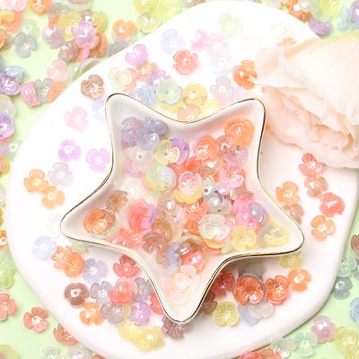 100Pcs Acrylic Small Flower 9.5mm Spacer Loose Beads DIY Bracelet Necklace Beaded Material for Jewelry Making